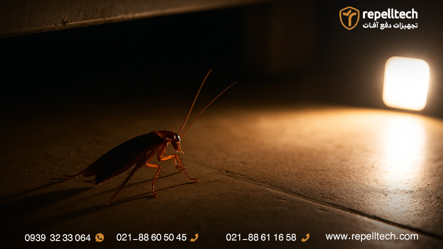 سوسک از نور بدش میاد