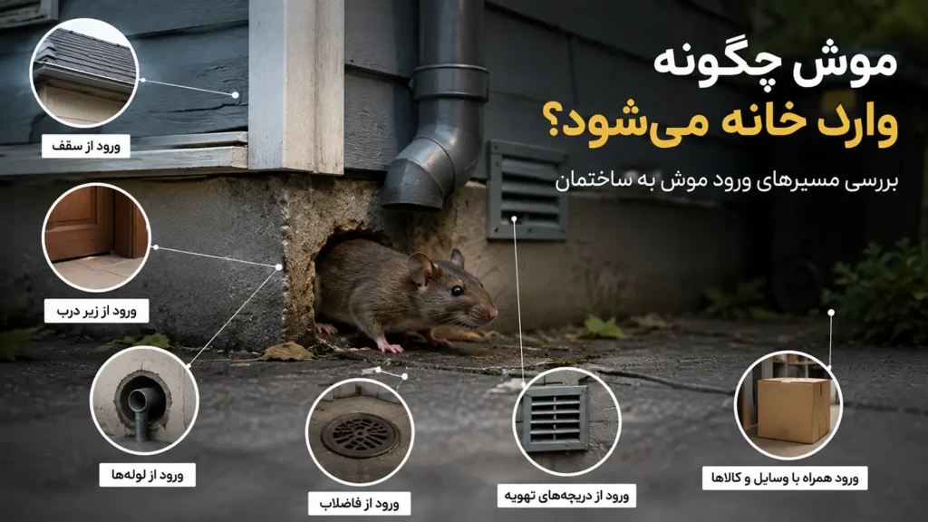 موش چگونه وارد خانه می‌شود؟