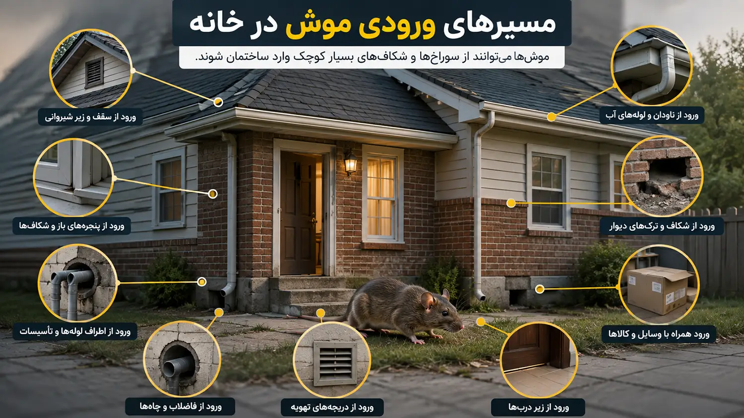 موش چگونه وارد خانه میشود؟